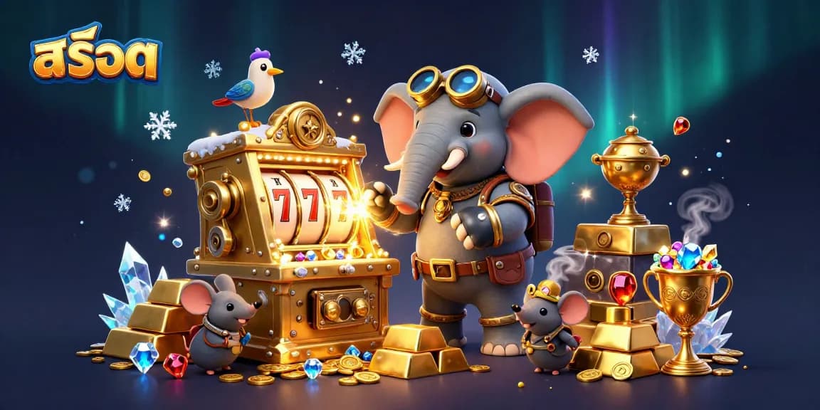 Spin the golden slot machine with the steampunk elephant engineer and discover สล็อต treasures bursting with gems and gold.