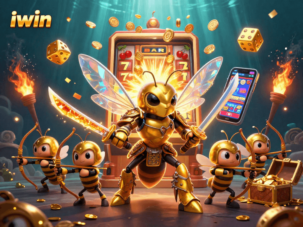 Engage with iwin's exciting 3D casino scene featuring dynamic characters and vibrant game elements.
