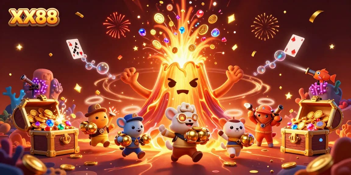 Spin slots at XX88 and witness treasure eruptions from a golden volcano!