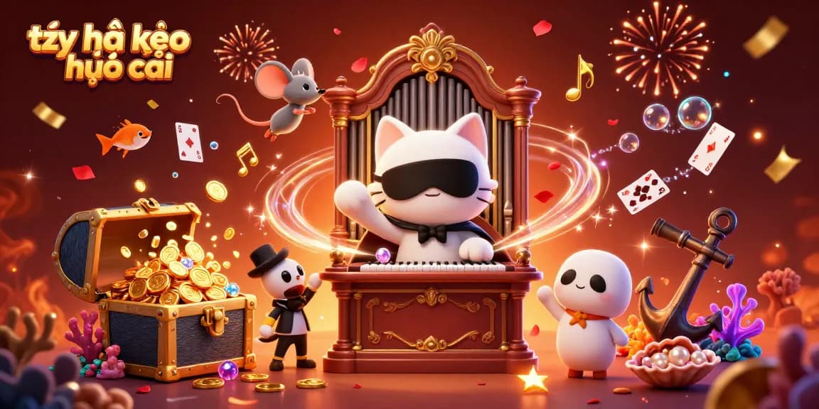 Experience the excitement of tỷ lệ kèo nhà cái with dynamic characters and stunning visuals in an immersive casino scene.