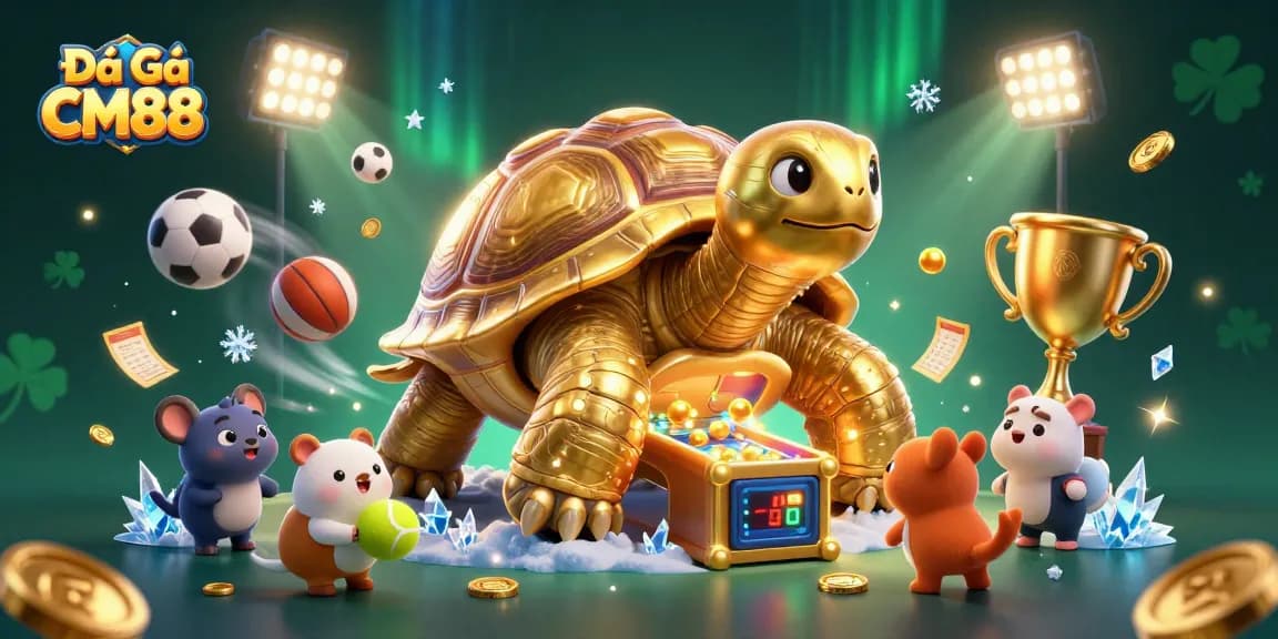 Engage in thrilling Đá Gà CM88 action with an immersive scene of a vibrant digital arena bursting with excitement.