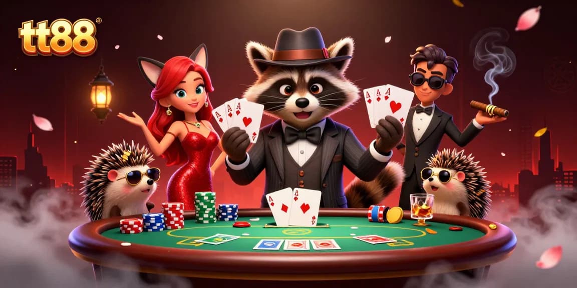 Engage in thrilling poker at tt88 with charming characters and rich casino elements.