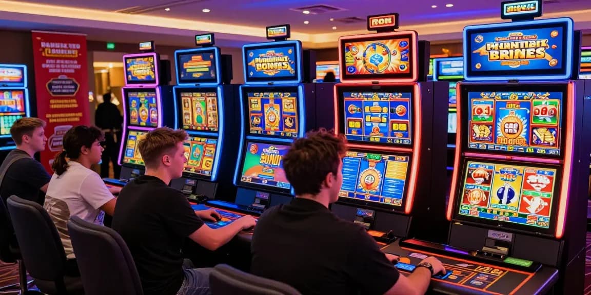 Exciting gameplay at credit card casinos depicted, highlighting https://being-there.org.uk and vibrant gaming atmosphere with players enjoying their experience.