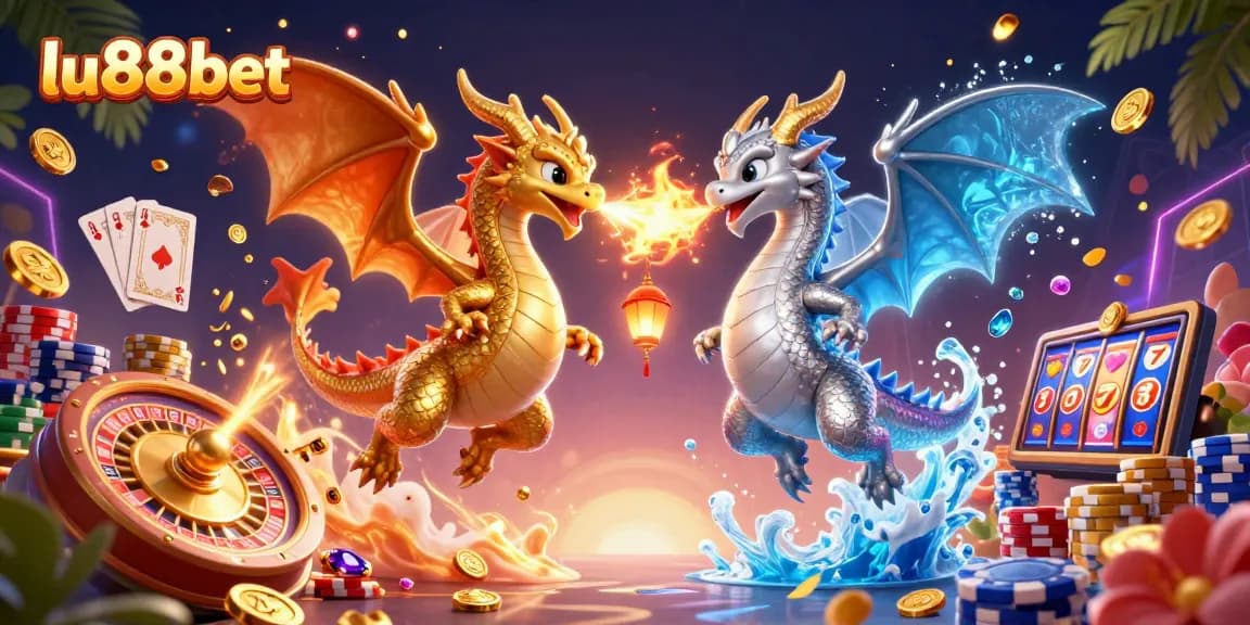 Experience thrilling wins at lu88bet with dynamic 3D dragons and vibrant casino elements.