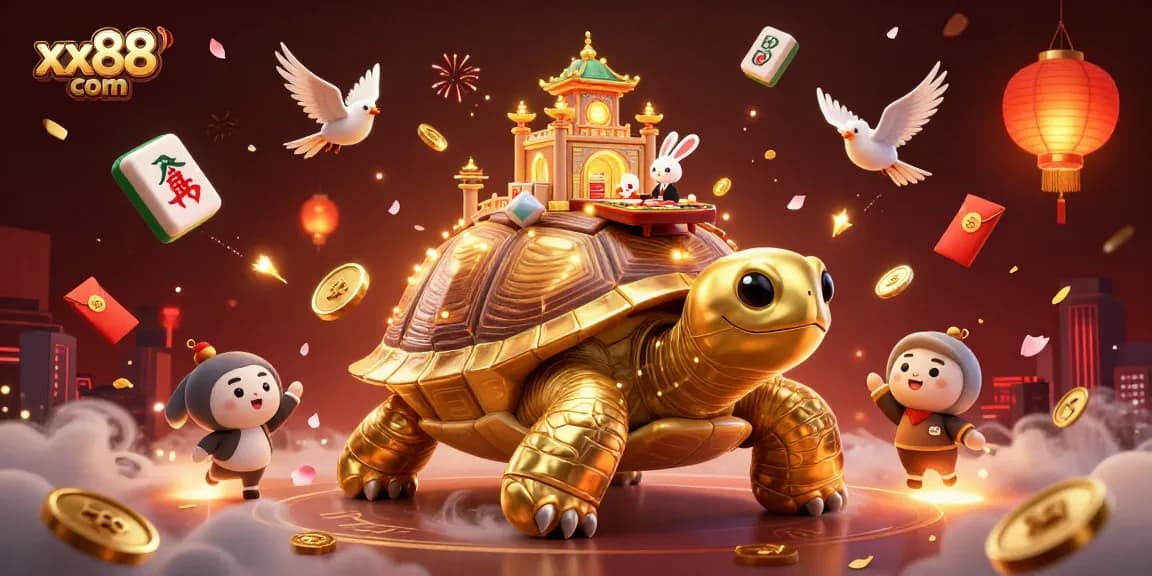 Experience thrilling wins at xx88 com with our vibrant 3D casino scene, featuring action-packed gameplay and colorful elements.
