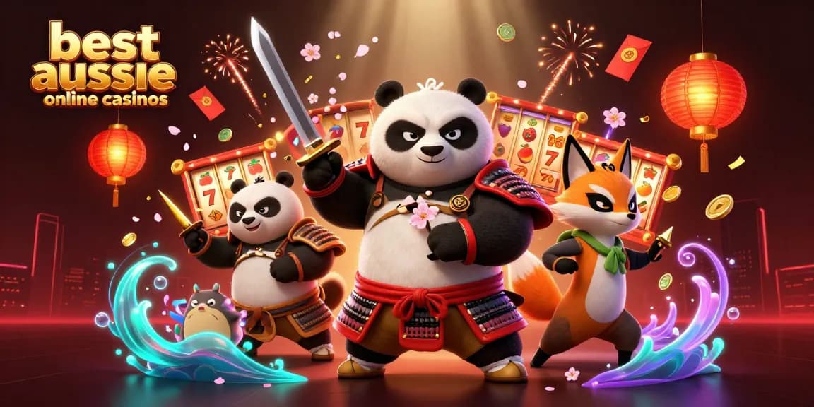 Engage with the best aussie online casinos featuring vibrant samurai panda and gaming elements.