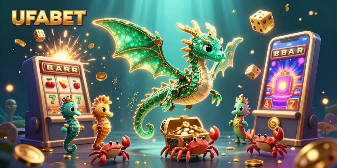 Engage with UFABET's vibrant casino world through captivating underwater scenes and dynamic gaming elements.