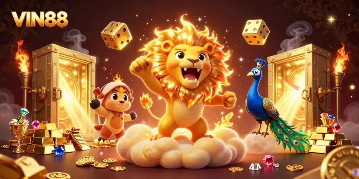 Engage with exciting gaming experiences at VIN88, featuring dazzling treasures and vibrant characters.