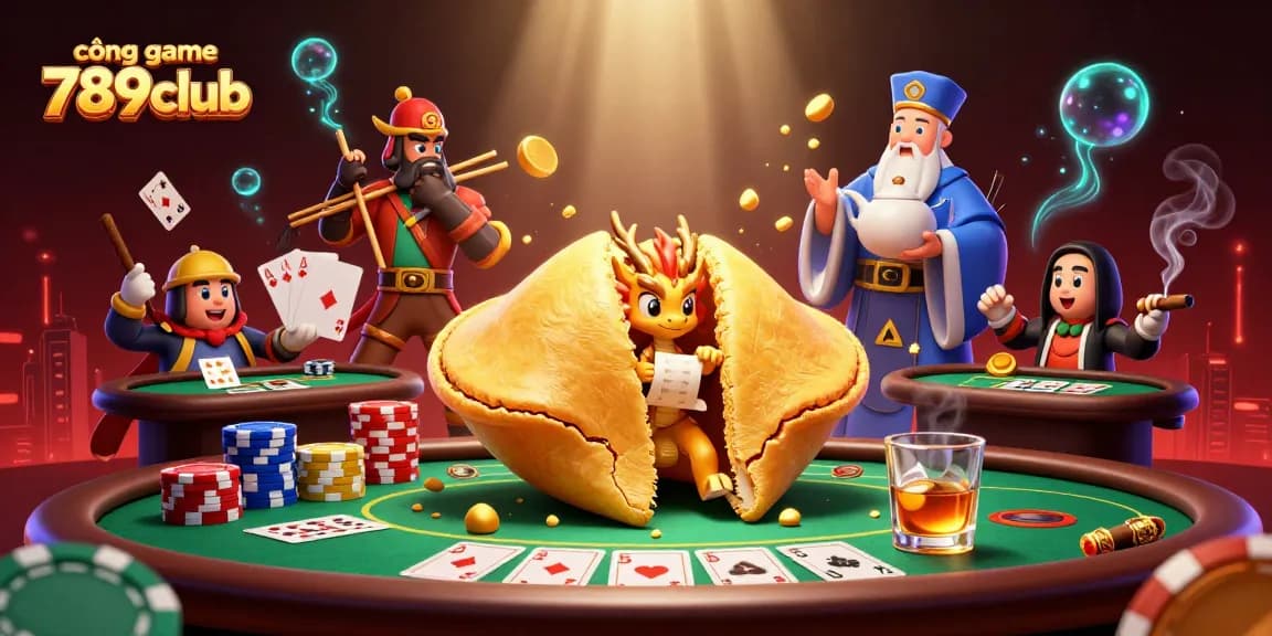 Experience the excitement at cổng game 789club with vivid poker action, golden fortune elements, and vibrant casino ambiance.