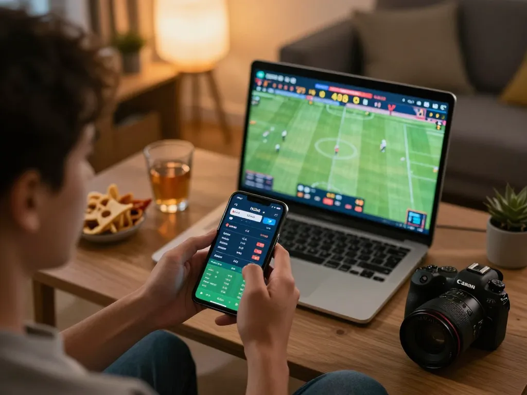 va88 sports betting app in action during a home gaming session with live odds displayed