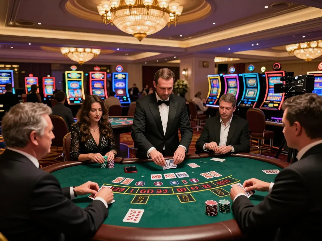 Players engaging with GO99 at a luxurious blackjack table, showcasing strategic gameplay energy.
