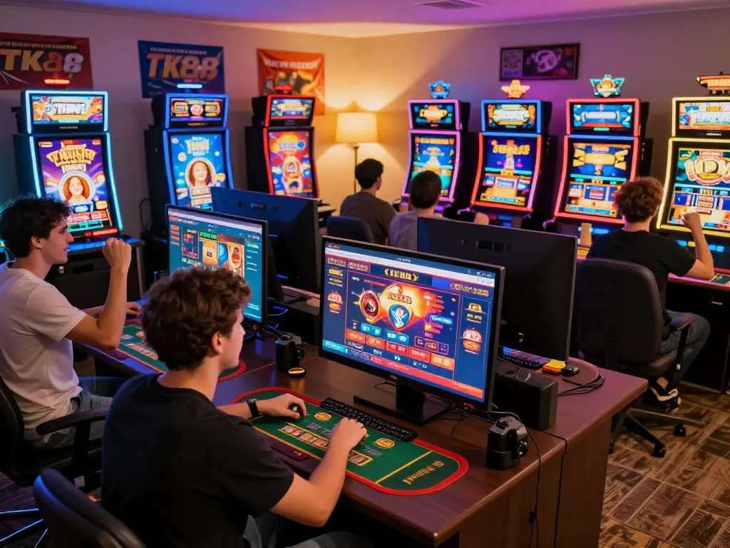 Engaged players enjoying thrilling gaming experiences on TK88 online platform