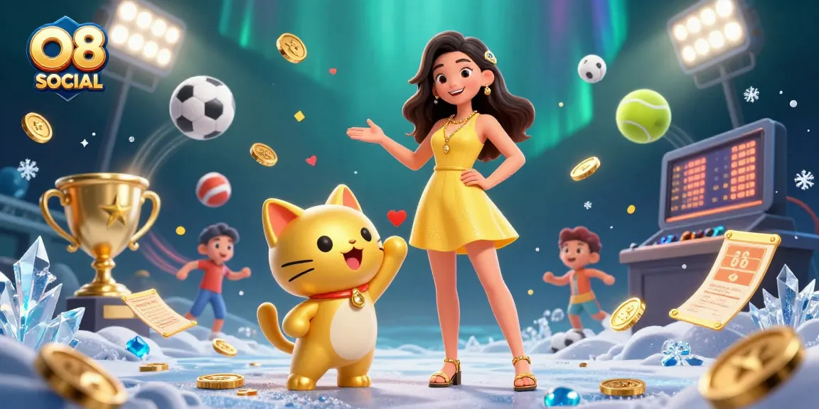 Engage with O8 SOCIAL gaming adventures, featuring dynamic sports elements and joyful interactions.