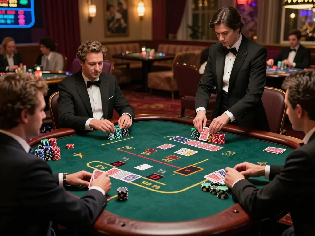 Players engaging at a luxurious blackjack table at XX88 casino.