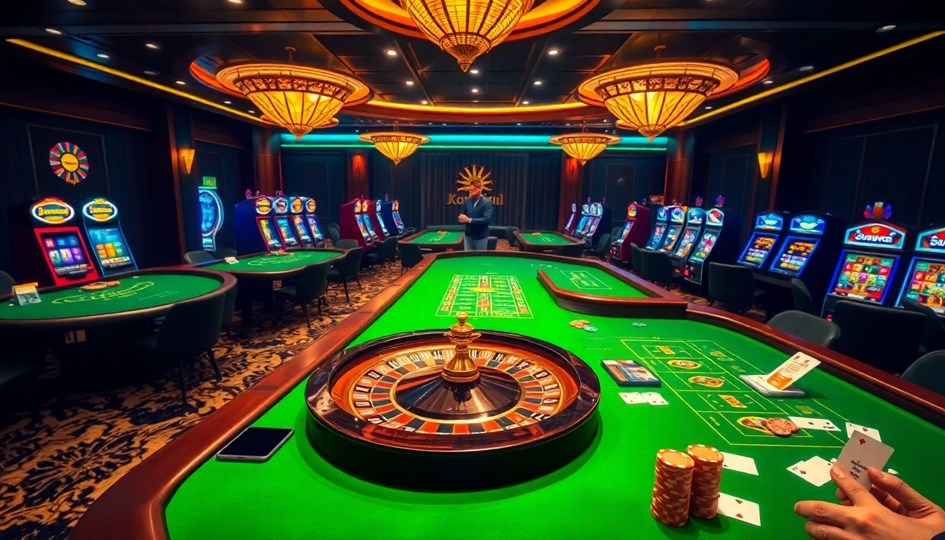 Experience thrilling gaming at SODO66 casino with vibrant tables, chips, and excitement.