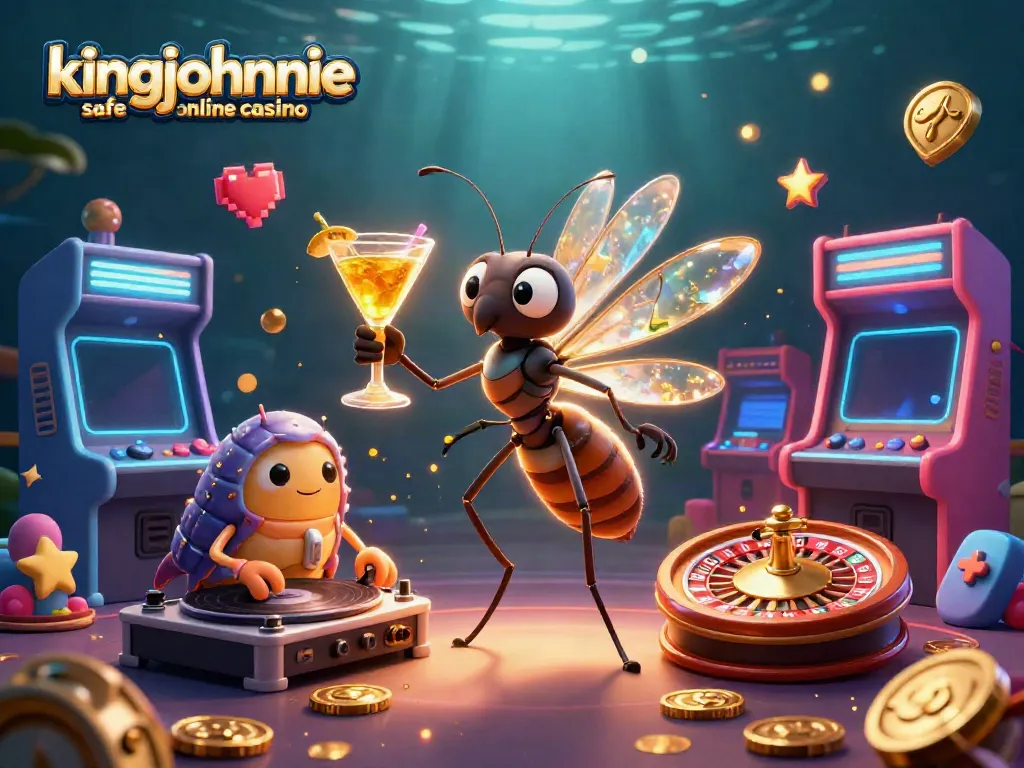Experience the excitement at kingjohnnie safe online casino with our lively 3D casino scene full of captivating elements.