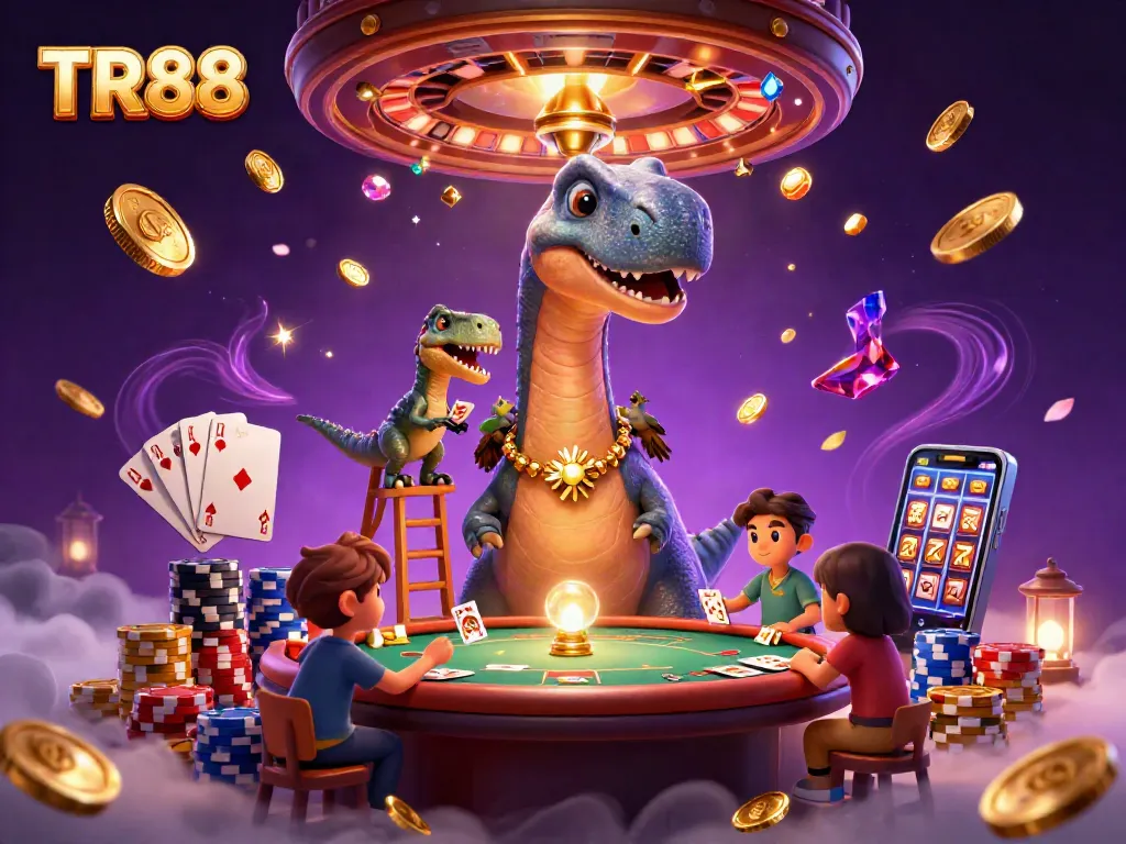 Experience excitement at TR88 casino with a giant brontosaurus and a clever raptor dealer.