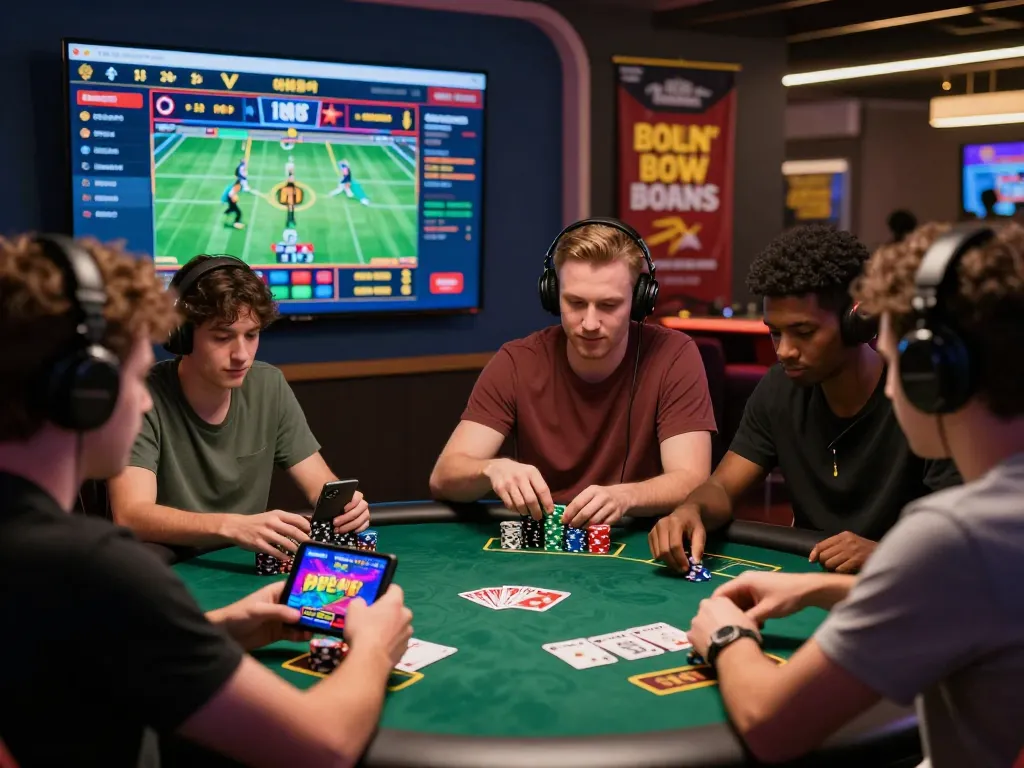 Gamers enjoying various activities at HM88 online gambling platform, showcasing thrilling betting experiences.