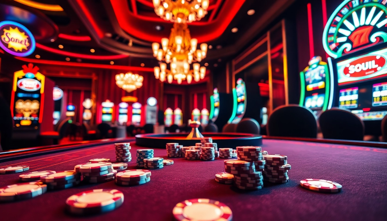 Experience thrilling gameplay at soibet ออนไลน์ with vibrant slot machines and elegant casino tables.