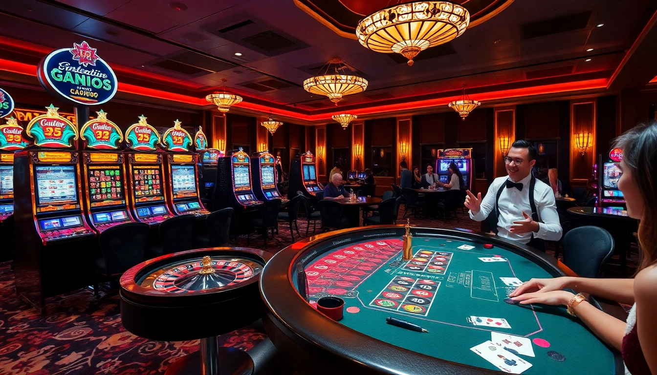Engaging players celebrating wins at a high-energy casino scene at https://bem88.com.