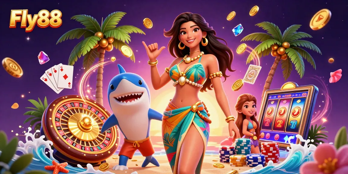 Fly88 engages players with stunning graphics and casino excitement in a vibrant 3D scene.