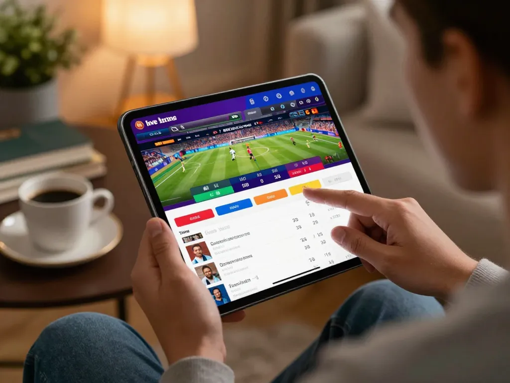Engaging with the keonhacai app for live sports betting on a mobile device, featuring dynamic odds and user-friendly interface.
