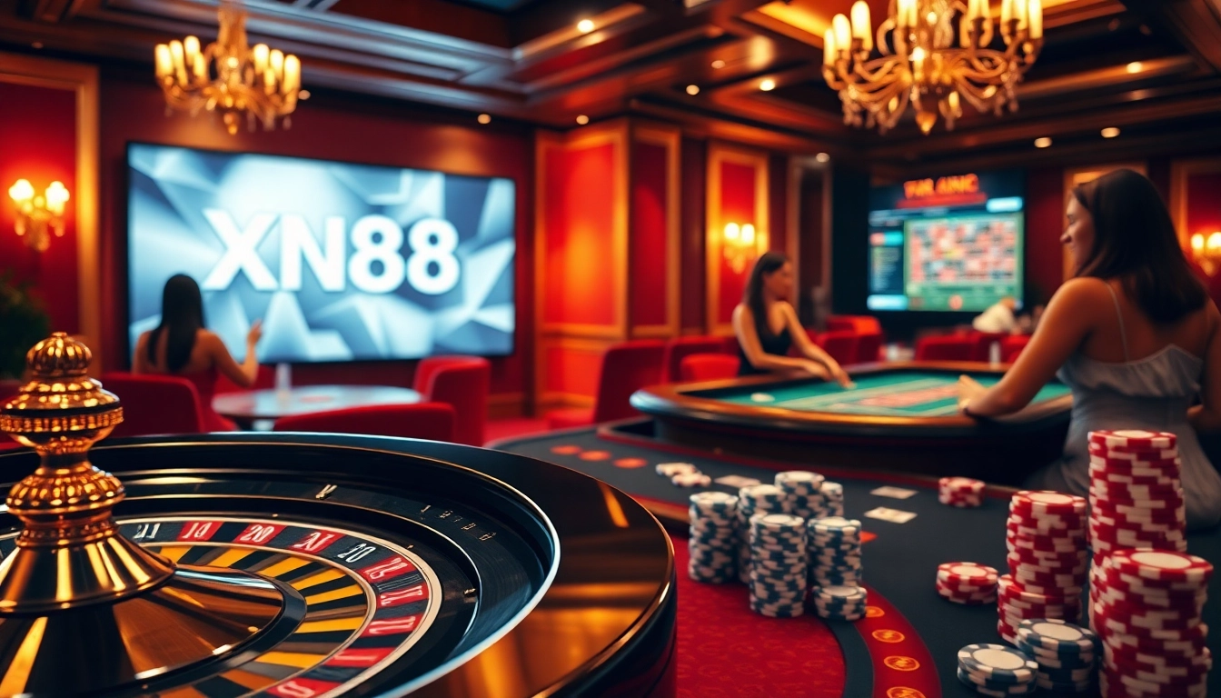 Experience the excitement of gambling in a luxurious casino atmosphere featuring the xn88 link.