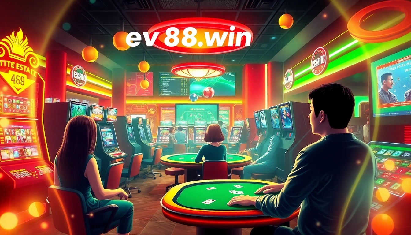 Dynamic casino experience at ev88win.live showcasing vibrant games and community.