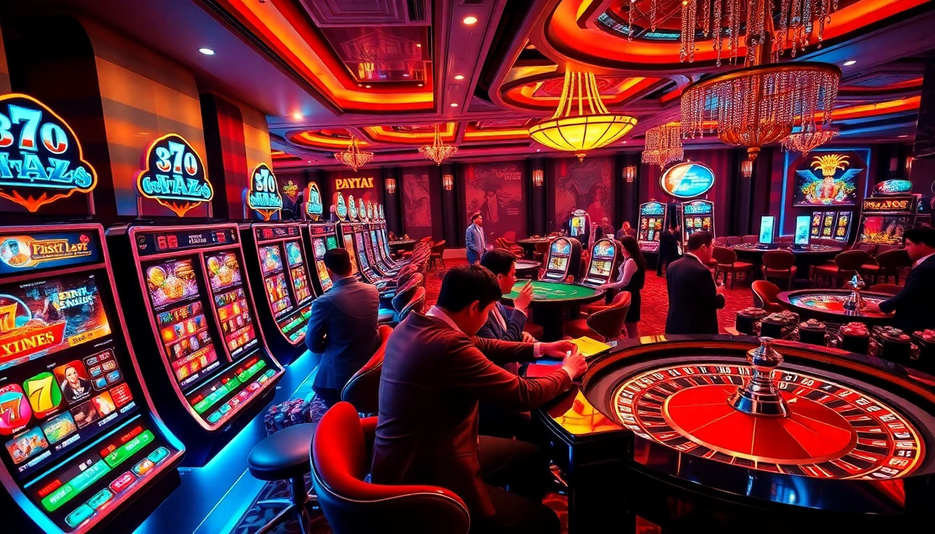 PHTAYA's online gambling interface with players engaging joyfully at vibrant casino tables.