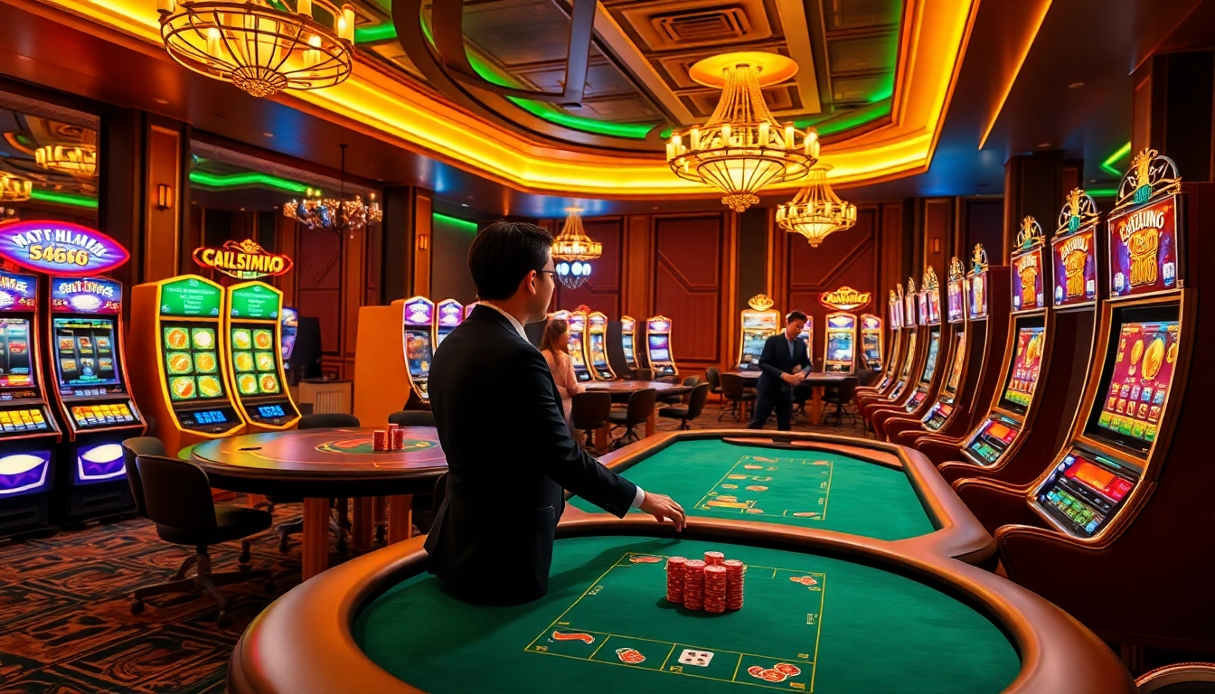 Experience thrilling gameplay at nhà cái s666 with vibrant casino tables and exciting slot machines.