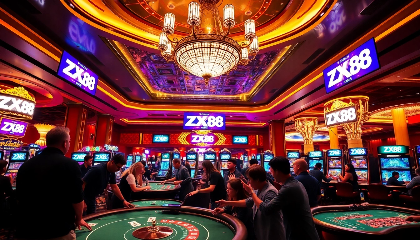 Players enjoying a thrilling gaming experience at ZX88 casino.