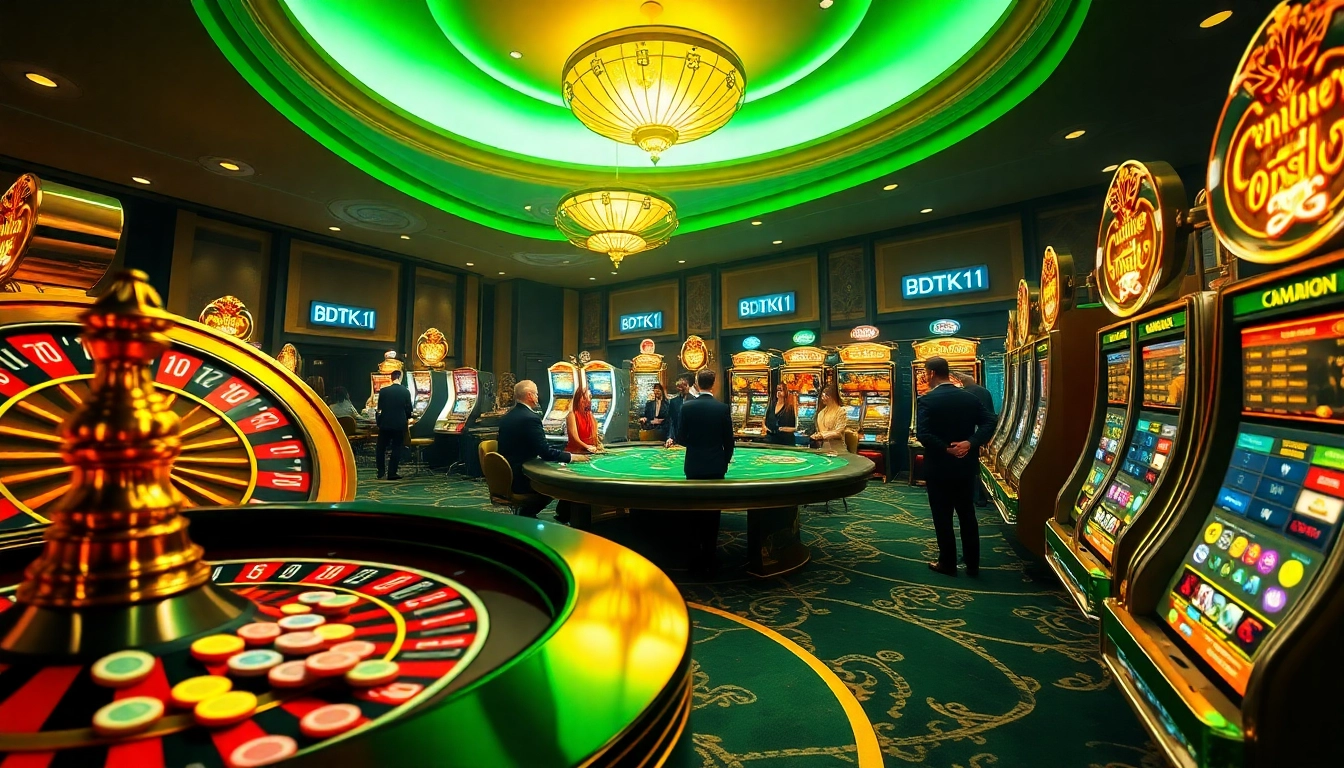 Experience the excitement of BDTK1 with vibrant casino games and thrilling players at the tables.
